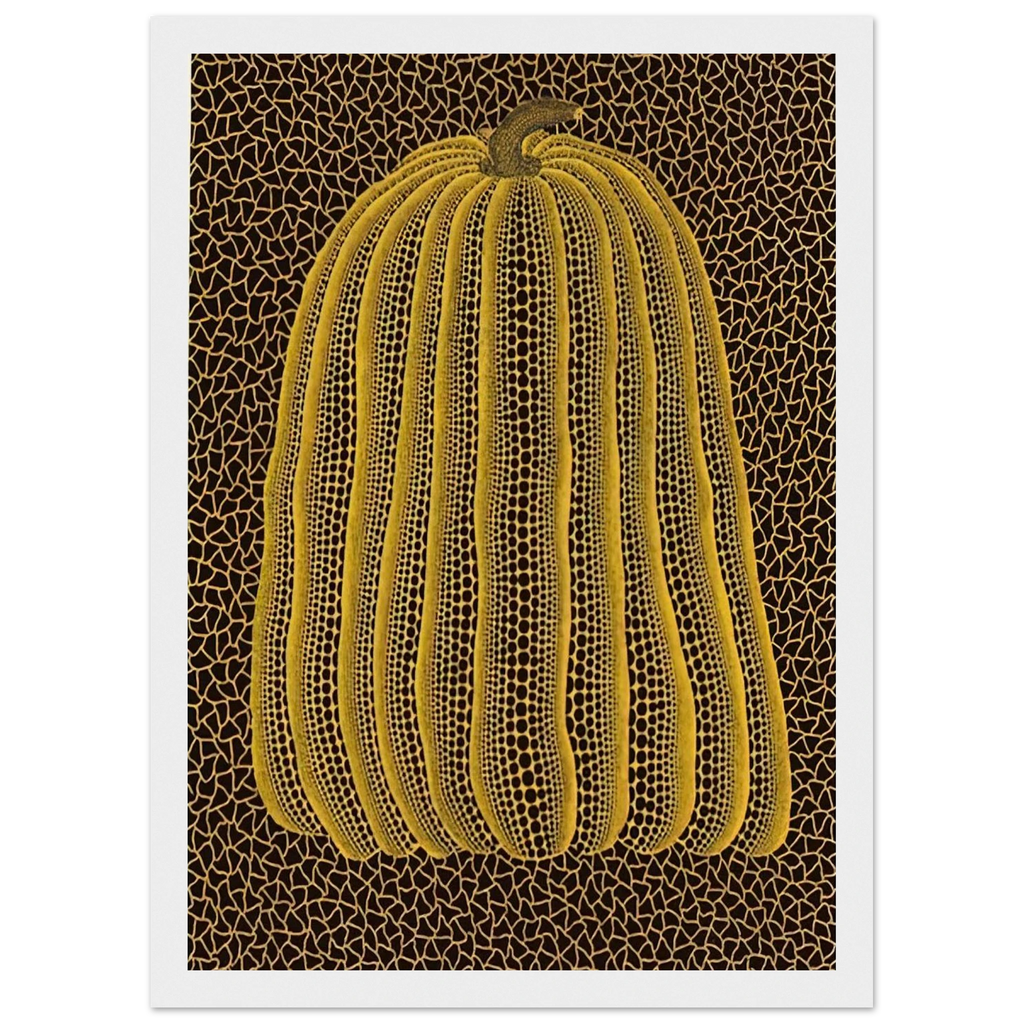 YELLOW PUMPKIN 1992 Framed Poster | Yayoi Kusama Framed Prints Wall Art | Yayoi Kusama Prints