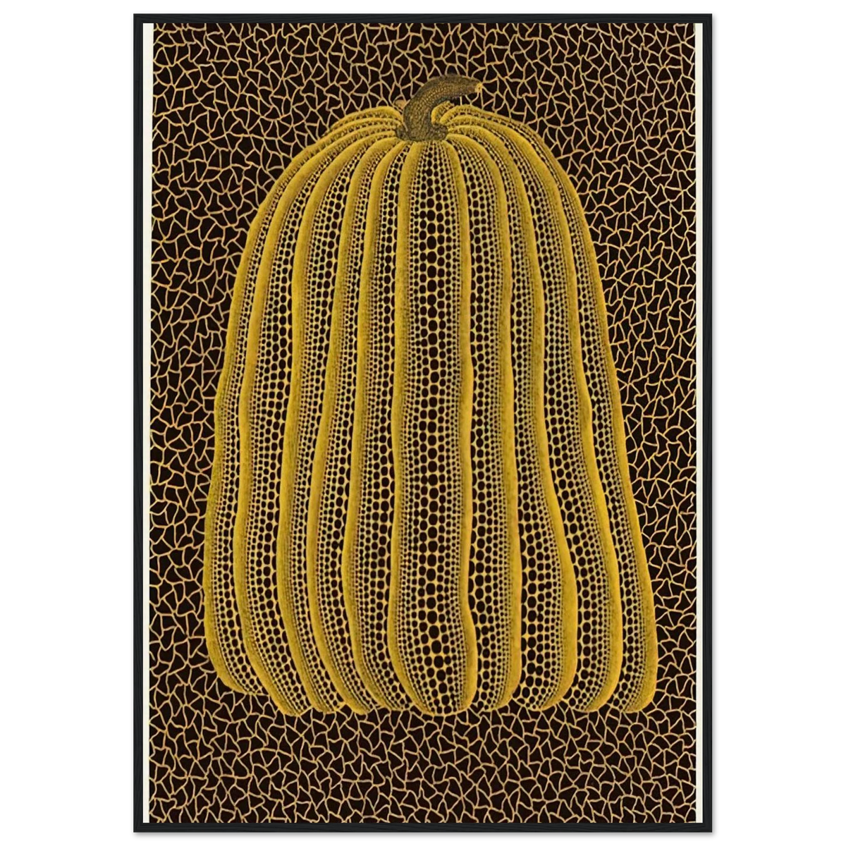 YELLOW PUMPKIN 1992 Framed Poster | Yayoi Kusama Framed Prints Wall Art | Yayoi Kusama Prints
