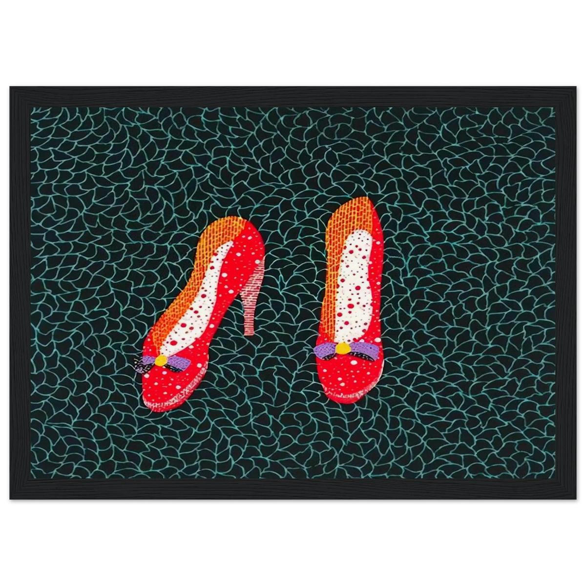 SHOES 1985 Framed Poster | Yayoi Kusama Framed Prints Wall Art | Yayoi Kusama Prints