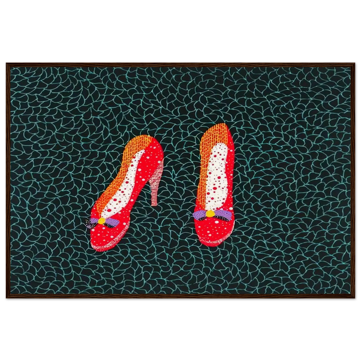 SHOES 1985 Framed Poster | Yayoi Kusama Framed Prints Wall Art | Yayoi Kusama Prints