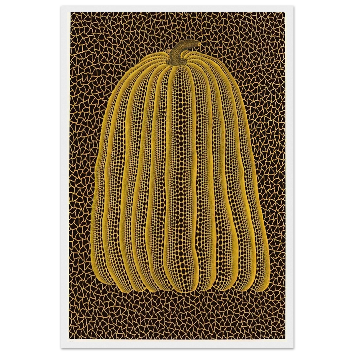 YELLOW PUMPKIN 1992 Framed Poster | Yayoi Kusama Framed Prints Wall Art | Yayoi Kusama Prints
