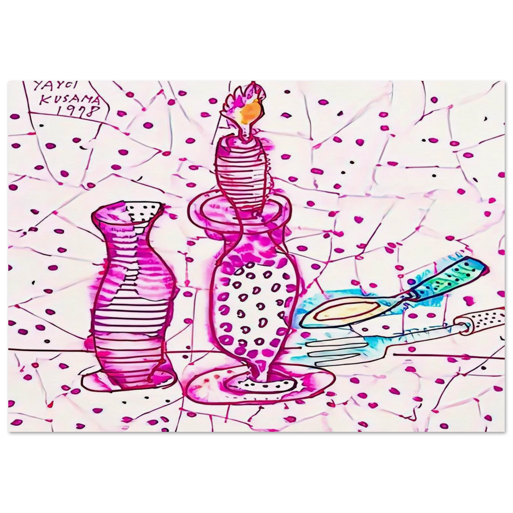 STILL LIFE OF CANDLESTICK 1978 Poster | Yayoi Kusama Poster | Yayoi Kusama Prints