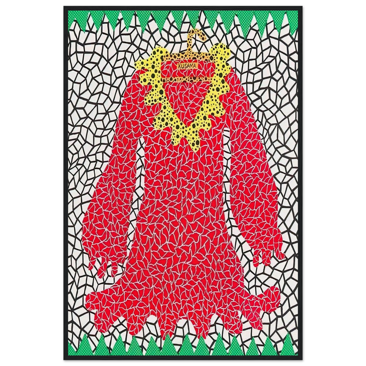 DRESS 1982 Framed Poster | Yayoi Kusama Framed Prints Wall Art | Yayoi Kusama Prints