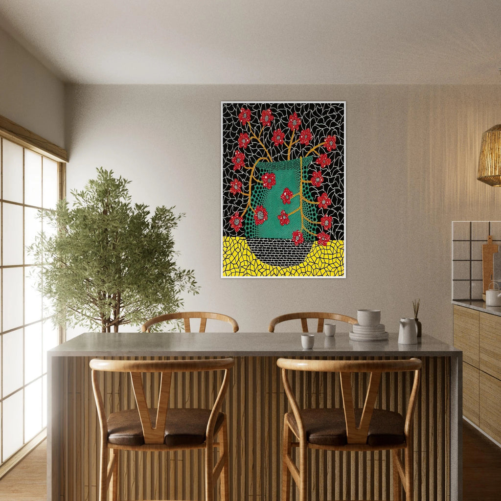 FLOWERS 1983 Framed Poster | Yayoi Kusama Framed Prints Wall Art | Yayoi Kusama Prints