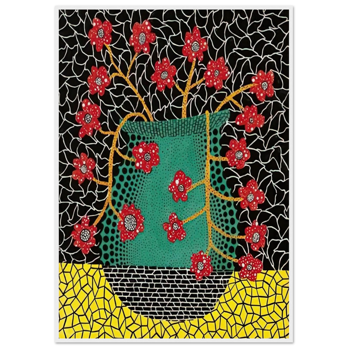 FLOWERS 1983 Framed Poster | Yayoi Kusama Framed Prints Wall Art | Yayoi Kusama Prints