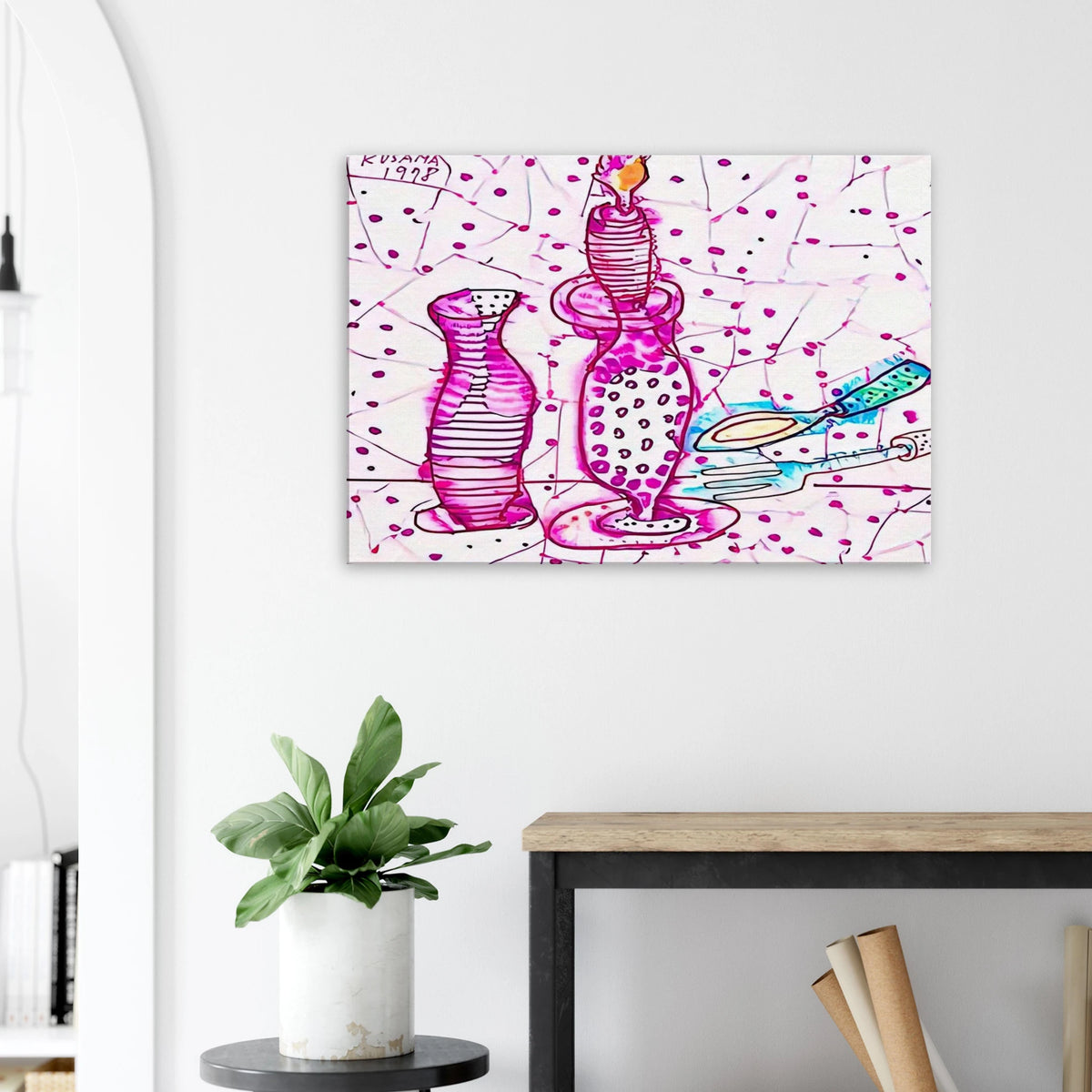 STILL LIFE OF CANDLESTICK 1978 Canvas | Yayoi Kusama Canvas | Yayoi Kusama Prints