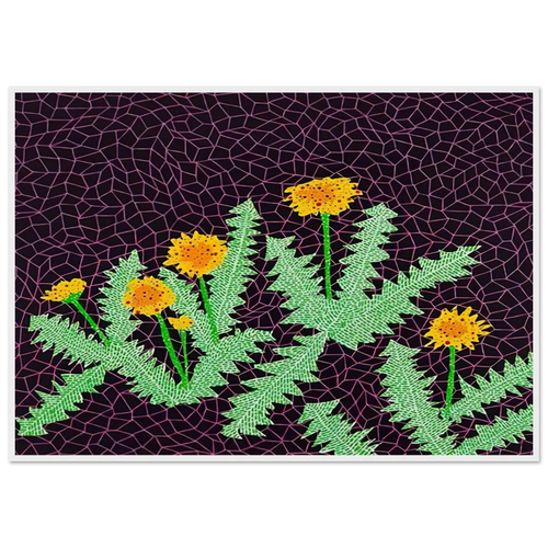 DANDELIONS 1985 Framed Poster | Yayoi Kusama Framed Prints Wall Art | Yayoi Kusama Prints