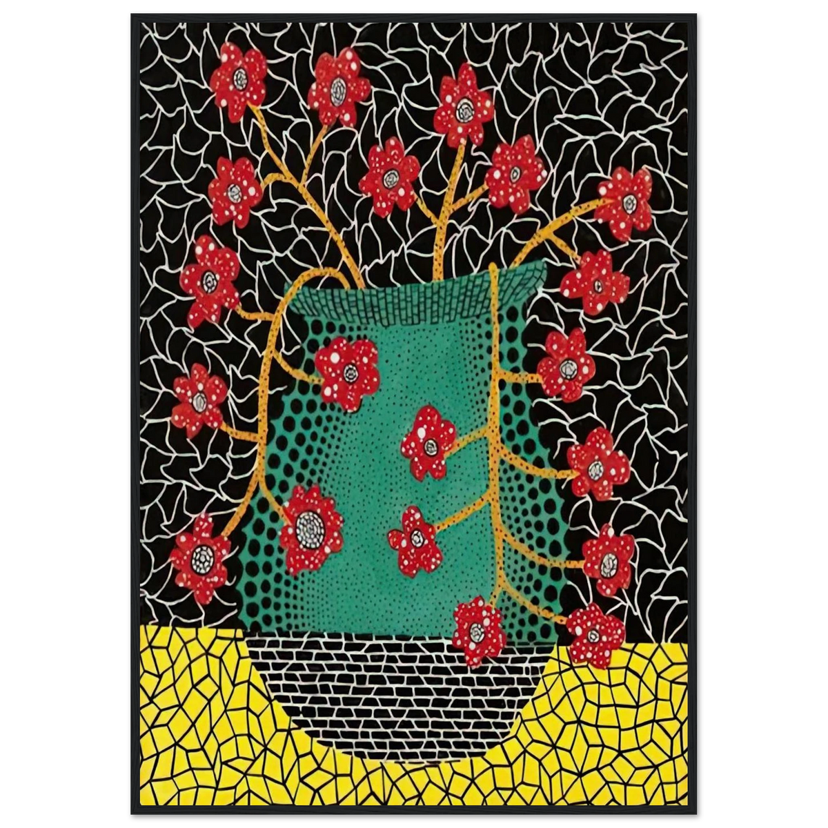 FLOWERS 1983 Framed Poster | Yayoi Kusama Framed Prints Wall Art | Yayoi Kusama Prints