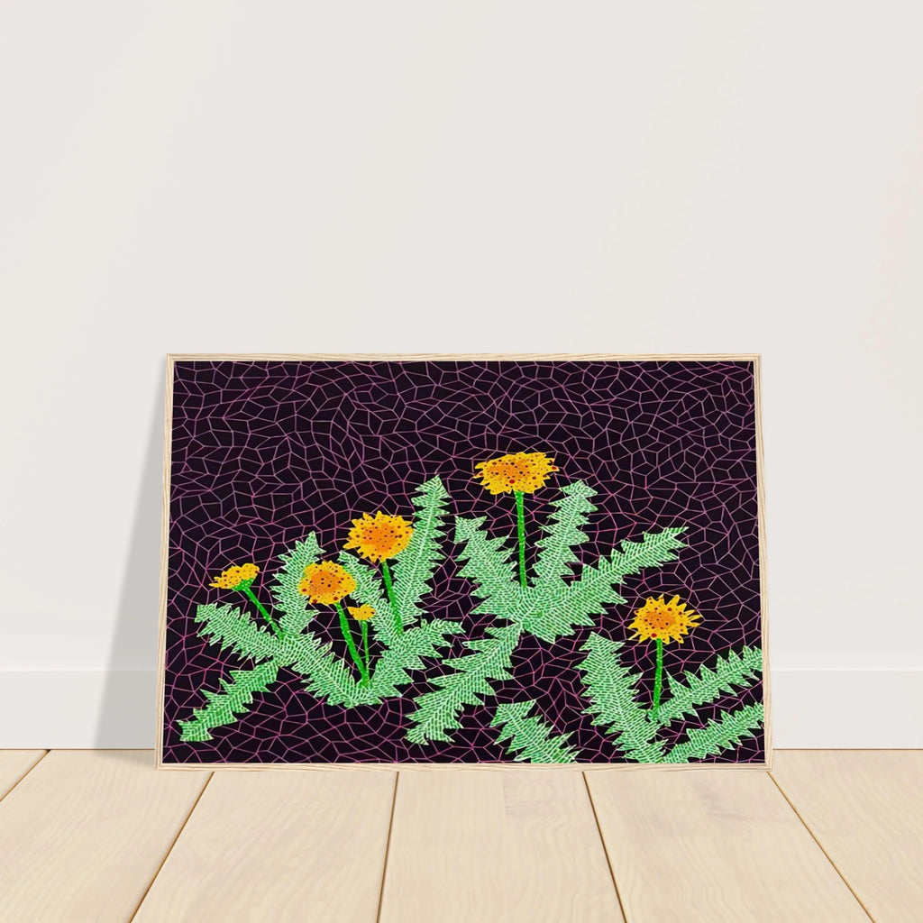 DANDELIONS 1985 Framed Poster | Yayoi Kusama Framed Prints Wall Art | Yayoi Kusama Prints
