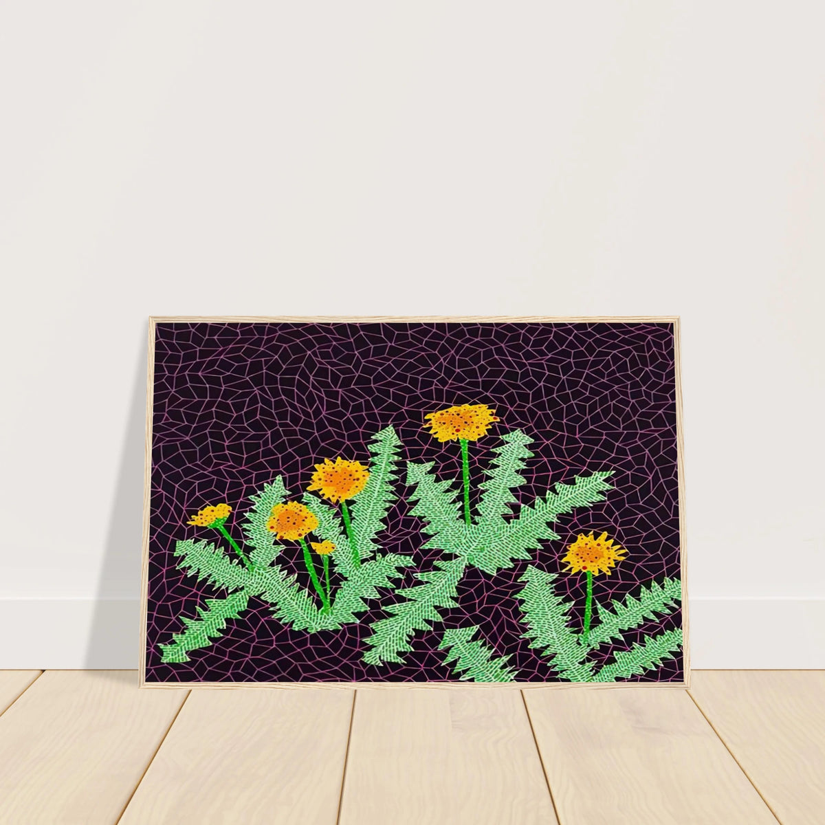 DANDELIONS 1985 Framed Poster | Yayoi Kusama Framed Prints Wall Art | Yayoi Kusama Prints