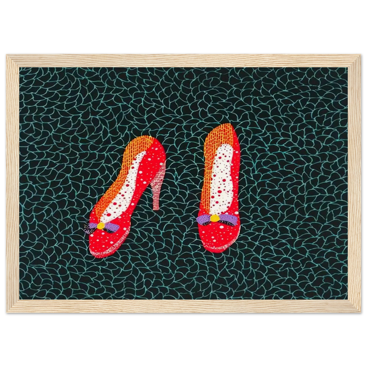 SHOES 1985 Framed Poster | Yayoi Kusama Framed Prints Wall Art | Yayoi Kusama Prints