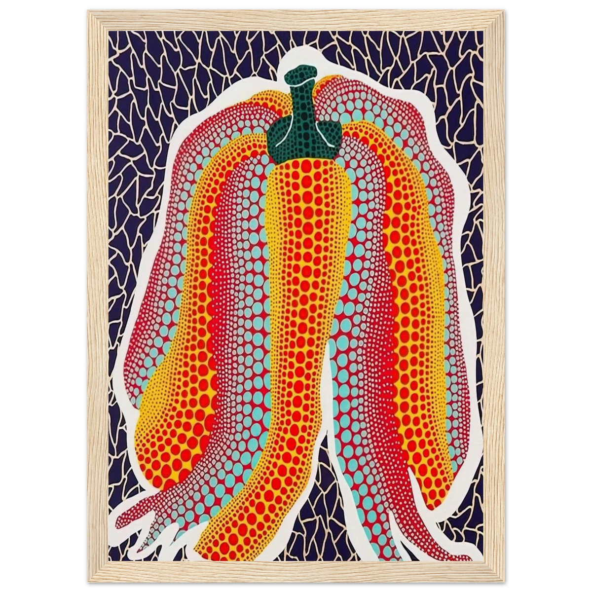 PUMPKIN 1990 Framed Poster | Yayoi Kusama Framed Prints Wall Art | Yayoi Kusama Prints