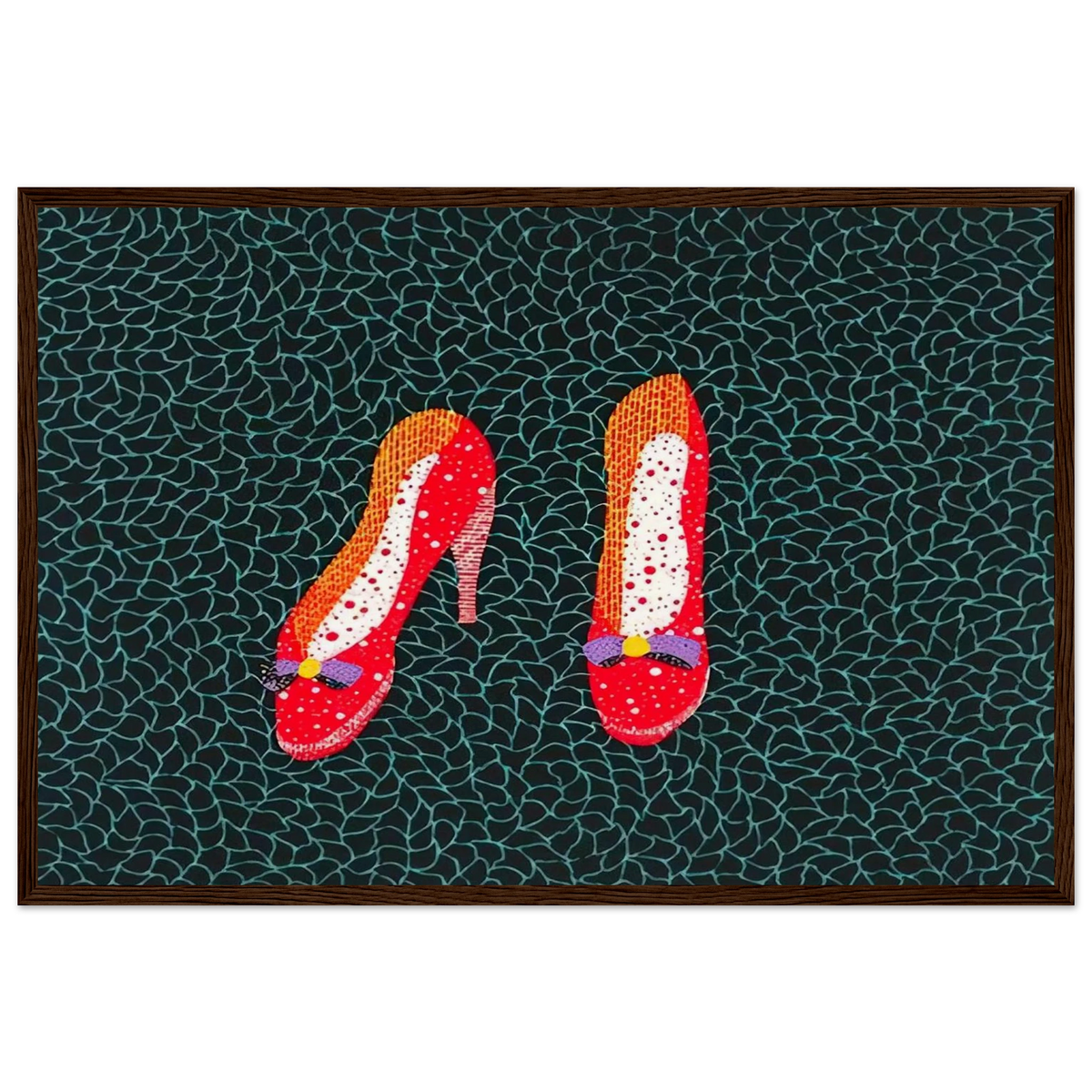 SHOES 1985 Framed Poster | Yayoi Kusama Framed Prints Wall Art | Yayoi Kusama Prints