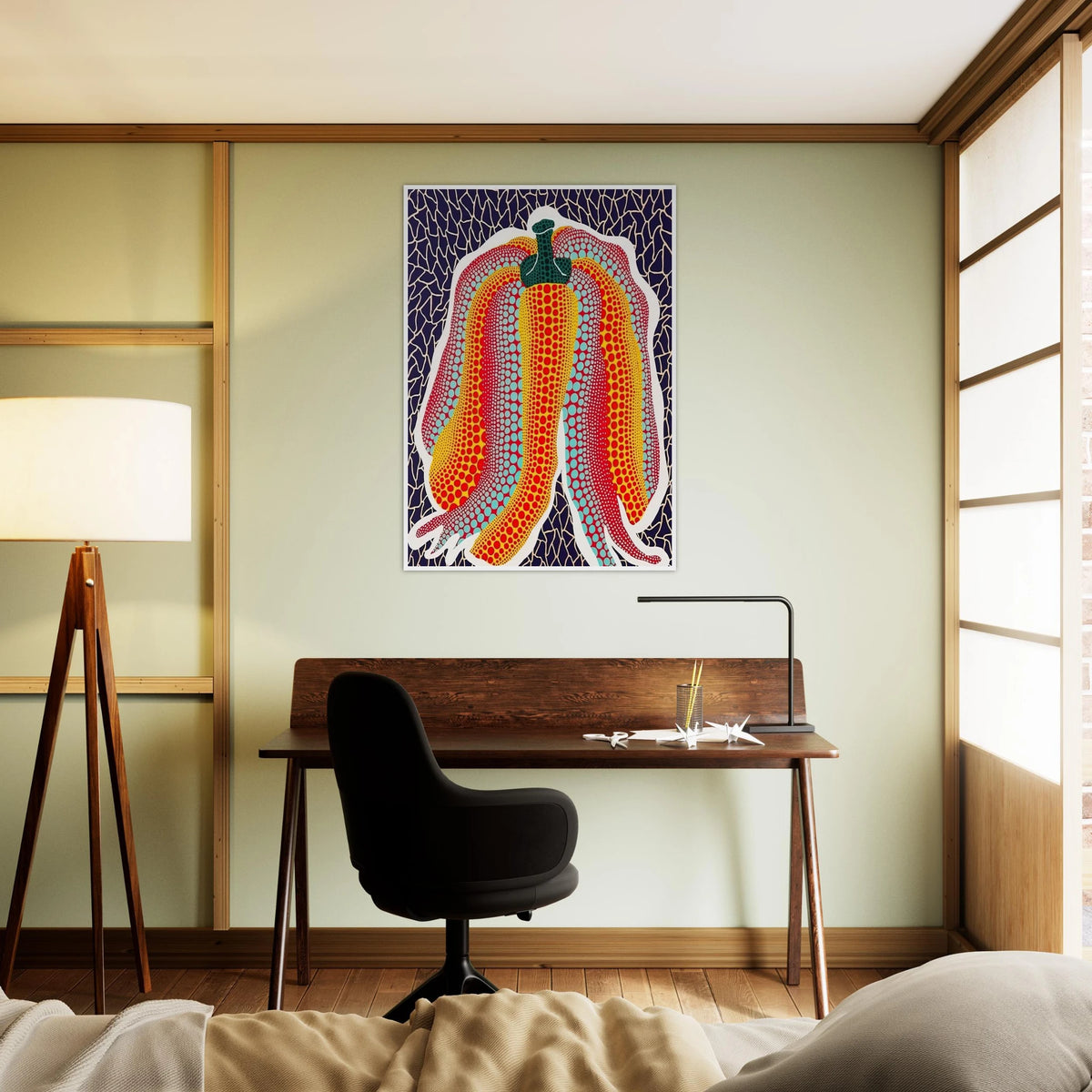 PUMPKIN 1990 Framed Poster | Yayoi Kusama Framed Prints Wall Art | Yayoi Kusama Prints