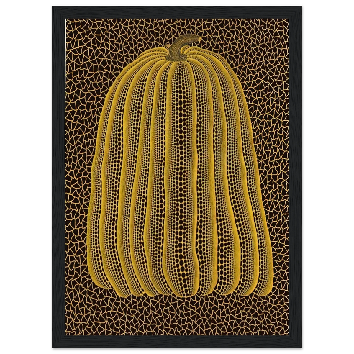 YELLOW PUMPKIN 1992 Framed Poster | Yayoi Kusama Framed Prints Wall Art | Yayoi Kusama Prints