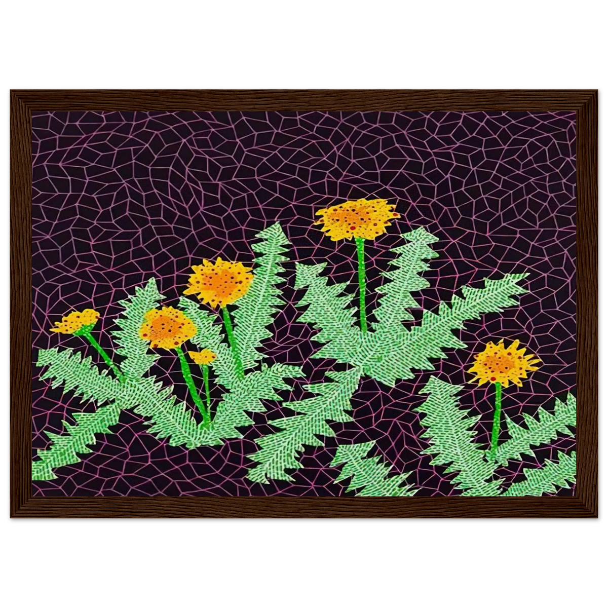 DANDELIONS 1985 Framed Poster | Yayoi Kusama Framed Prints Wall Art | Yayoi Kusama Prints