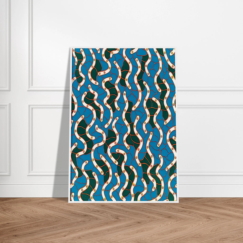 WAVES ON THE HUDSON RIVER 1988 Framed Poster | Yayoi Kusama Framed Prints Wall Art | Yayoi Kusama Prints