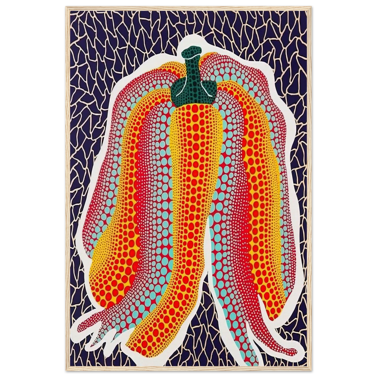 PUMPKIN 1990 Framed Poster | Yayoi Kusama Framed Prints Wall Art | Yayoi Kusama Prints