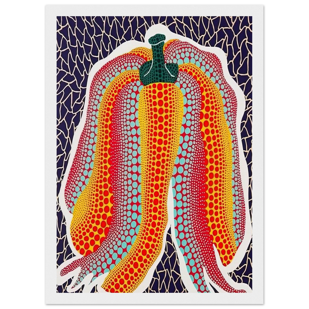 PUMPKIN 1990 Framed Poster | Yayoi Kusama Framed Prints Wall Art | Yayoi Kusama Prints