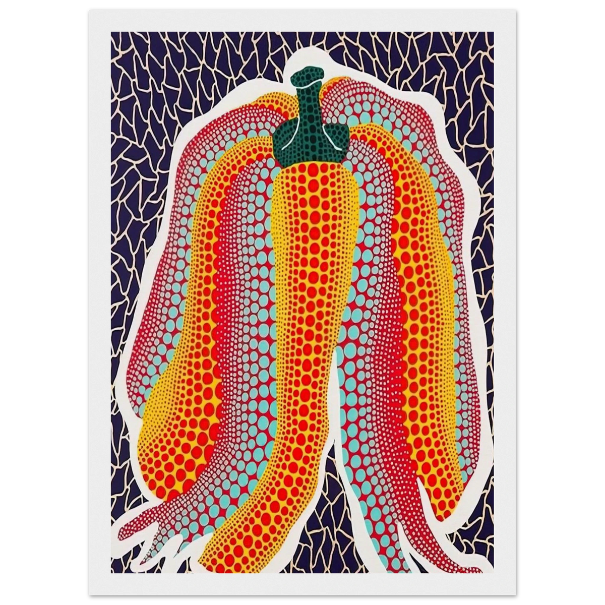 PUMPKIN 1990 Framed Poster | Yayoi Kusama Framed Prints Wall Art | Yayoi Kusama Prints