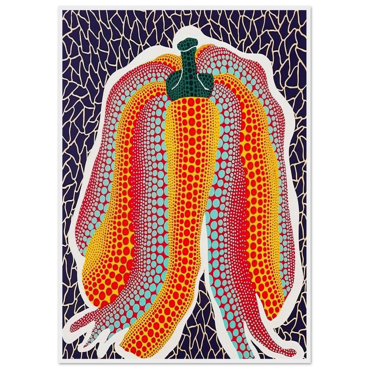 PUMPKIN 1990 Framed Poster | Yayoi Kusama Framed Prints Wall Art | Yayoi Kusama Prints