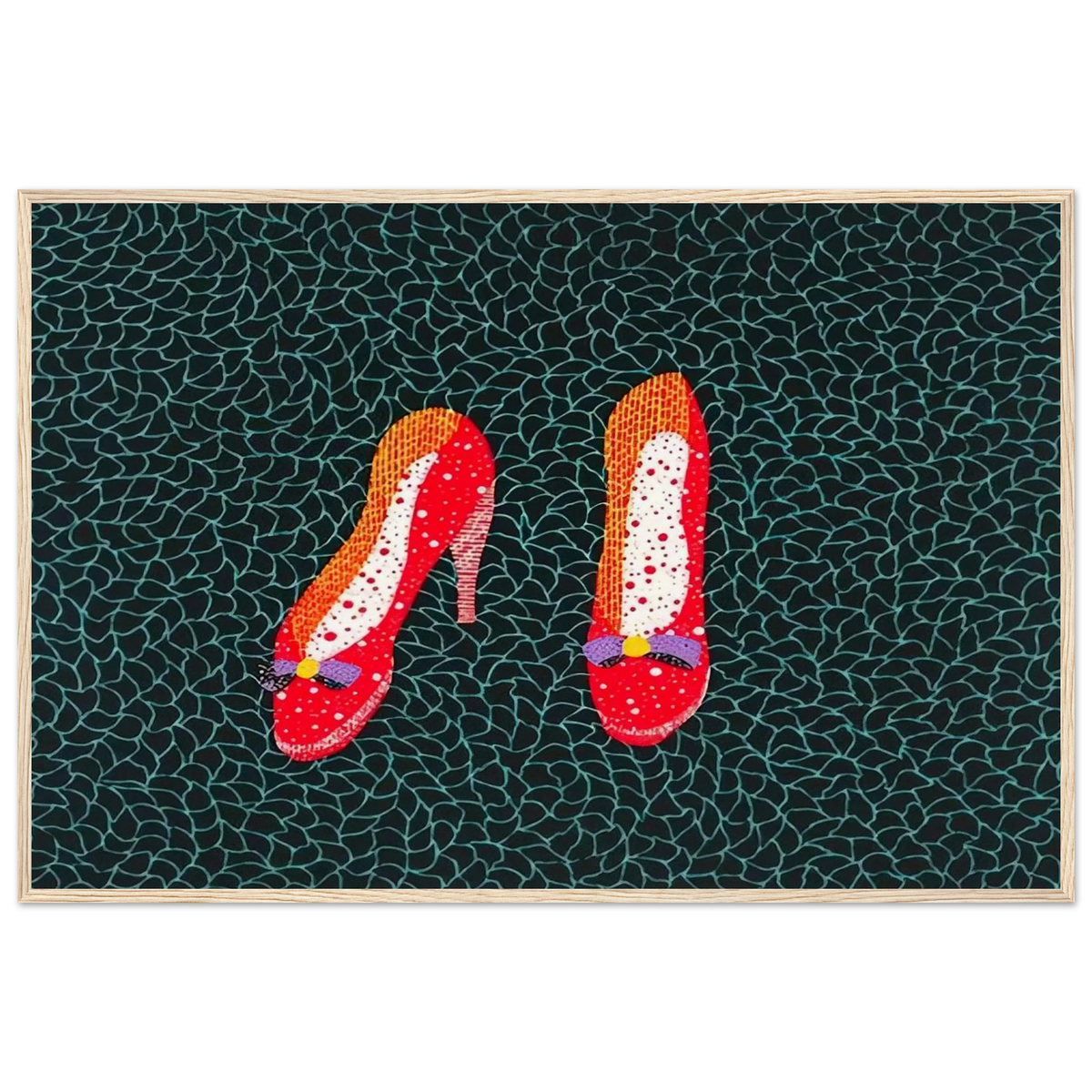 SHOES 1985 Framed Poster | Yayoi Kusama Framed Prints Wall Art | Yayoi Kusama Prints