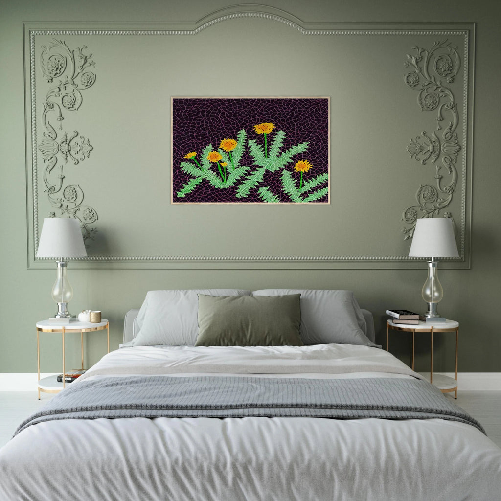 DANDELIONS 1985 Framed Poster | Yayoi Kusama Framed Prints Wall Art | Yayoi Kusama Prints