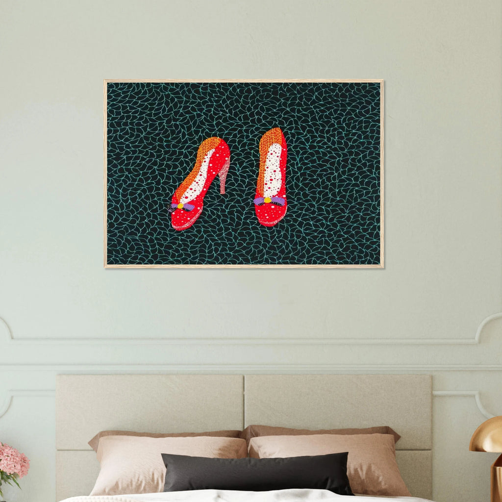 SHOES 1985 Framed Poster | Yayoi Kusama Framed Prints Wall Art | Yayoi Kusama Prints
