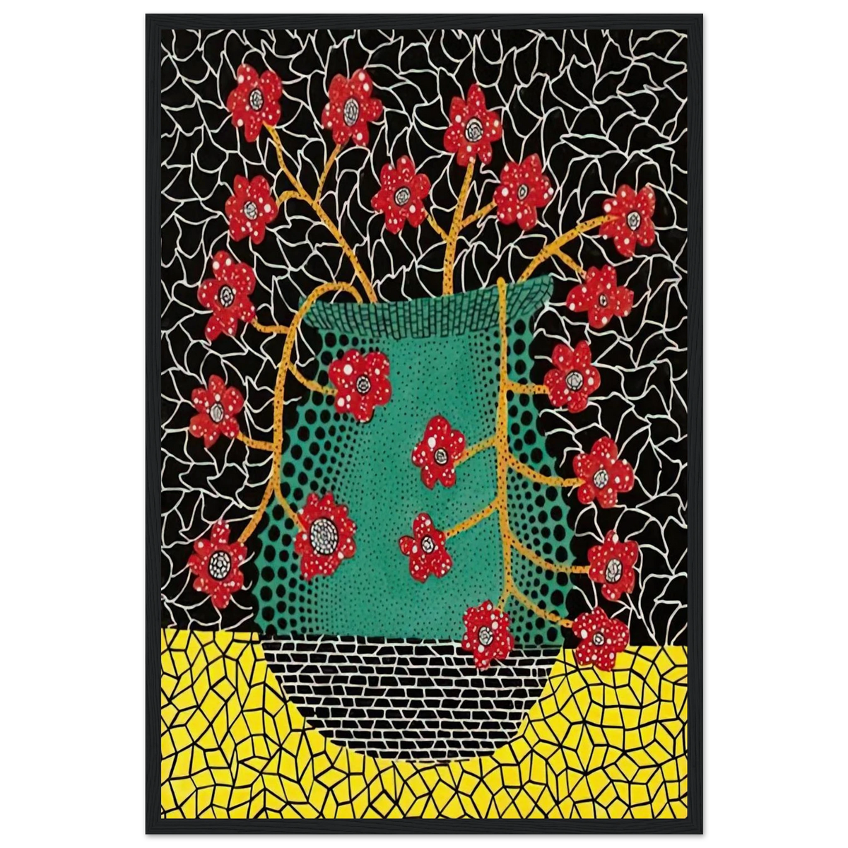 FLOWERS 1983 Framed Poster | Yayoi Kusama Framed Prints Wall Art | Yayoi Kusama Prints