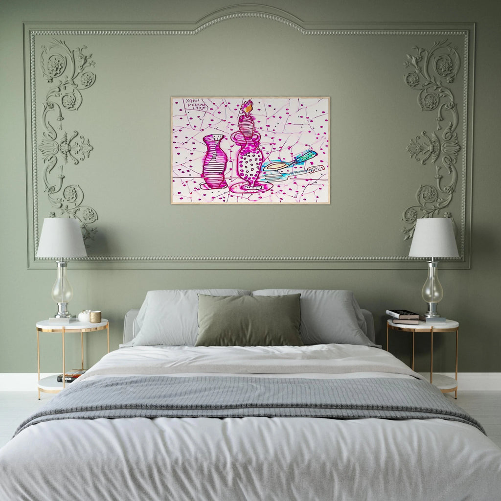 STILL LIFE OF CANDLESTICK 1978 Framed Poster | Yayoi Kusama Framed Prints Wall Art | Yayoi Kusama Prints
