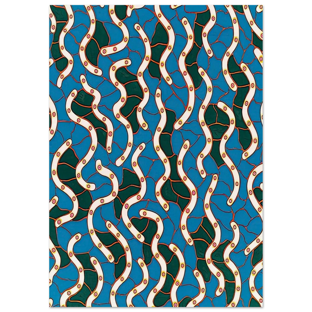 WAVES ON THE HUDSON RIVER 1988 Poster | Yayoi Kusama Poster | Yayoi Kusama Prints