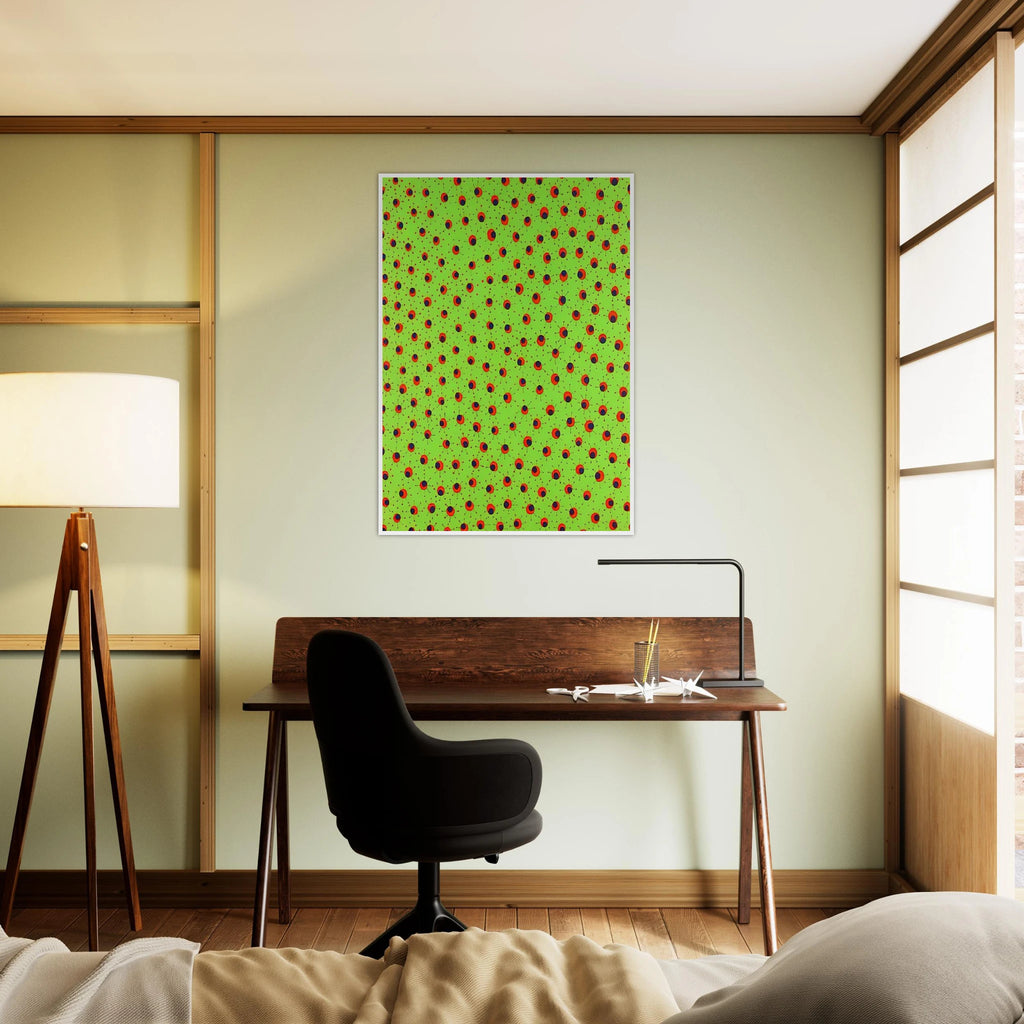 FIELDS IN SPRING 1988 Framed Poster | Yayoi Kusama Framed Prints Wall Art | Yayoi Kusama Prints