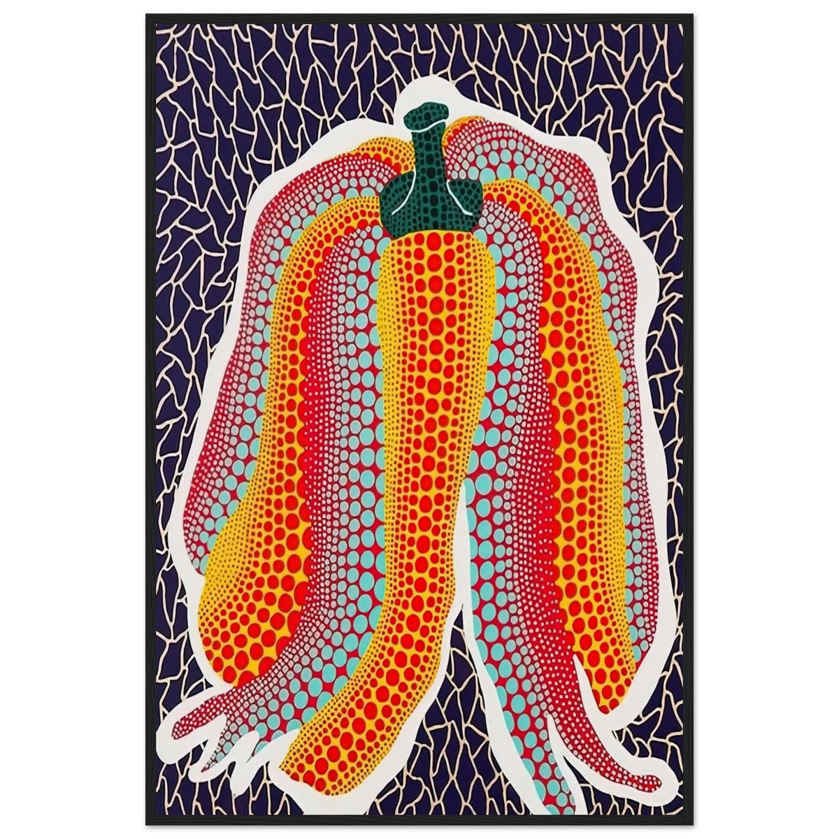 PUMPKIN 1990 Framed Poster | Yayoi Kusama Framed Prints Wall Art | Yayoi Kusama Prints