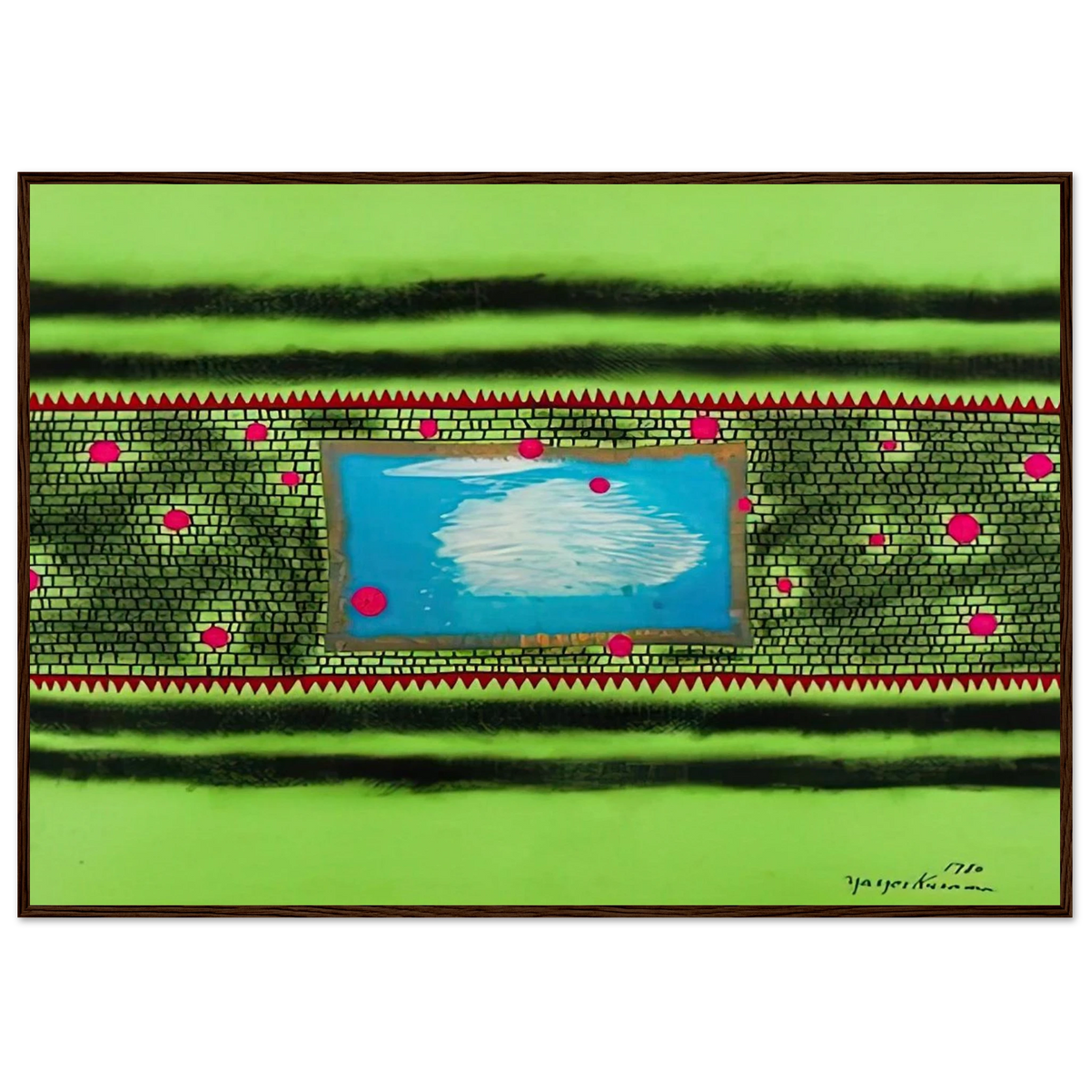 TRAVELING WATER 1980 Framed Poster | Yayoi Kusama Framed Prints Wall Art | Yayoi Kusama Prints