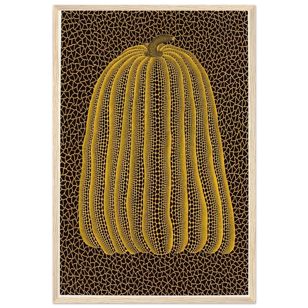 YELLOW PUMPKIN 1992 Framed Poster | Yayoi Kusama Framed Prints Wall Art | Yayoi Kusama Prints