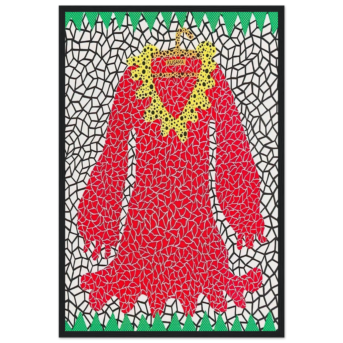 DRESS 1982 Framed Poster | Yayoi Kusama Framed Prints Wall Art | Yayoi Kusama Prints