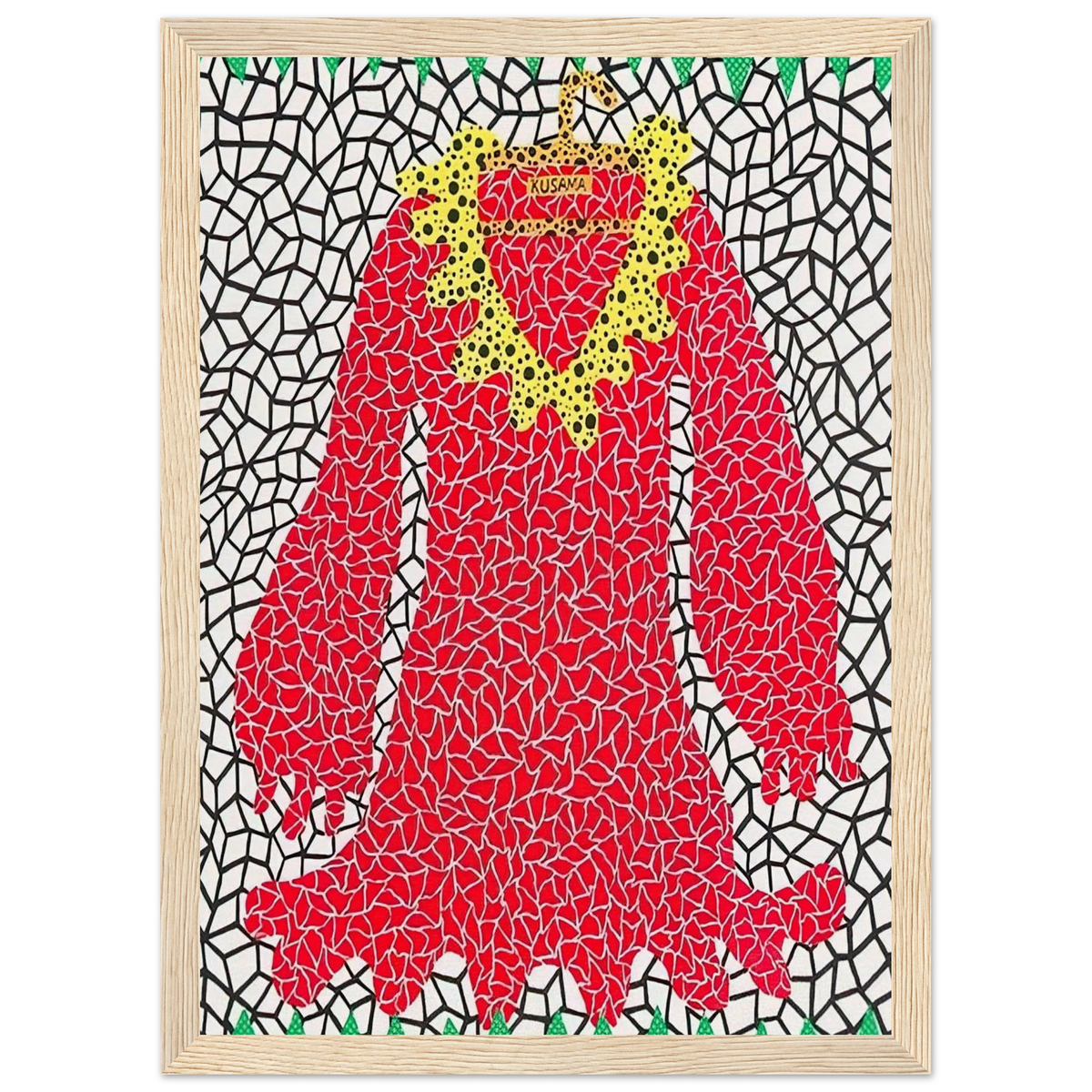 DRESS 1982 Framed Poster | Yayoi Kusama Framed Prints Wall Art | Yayoi Kusama Prints