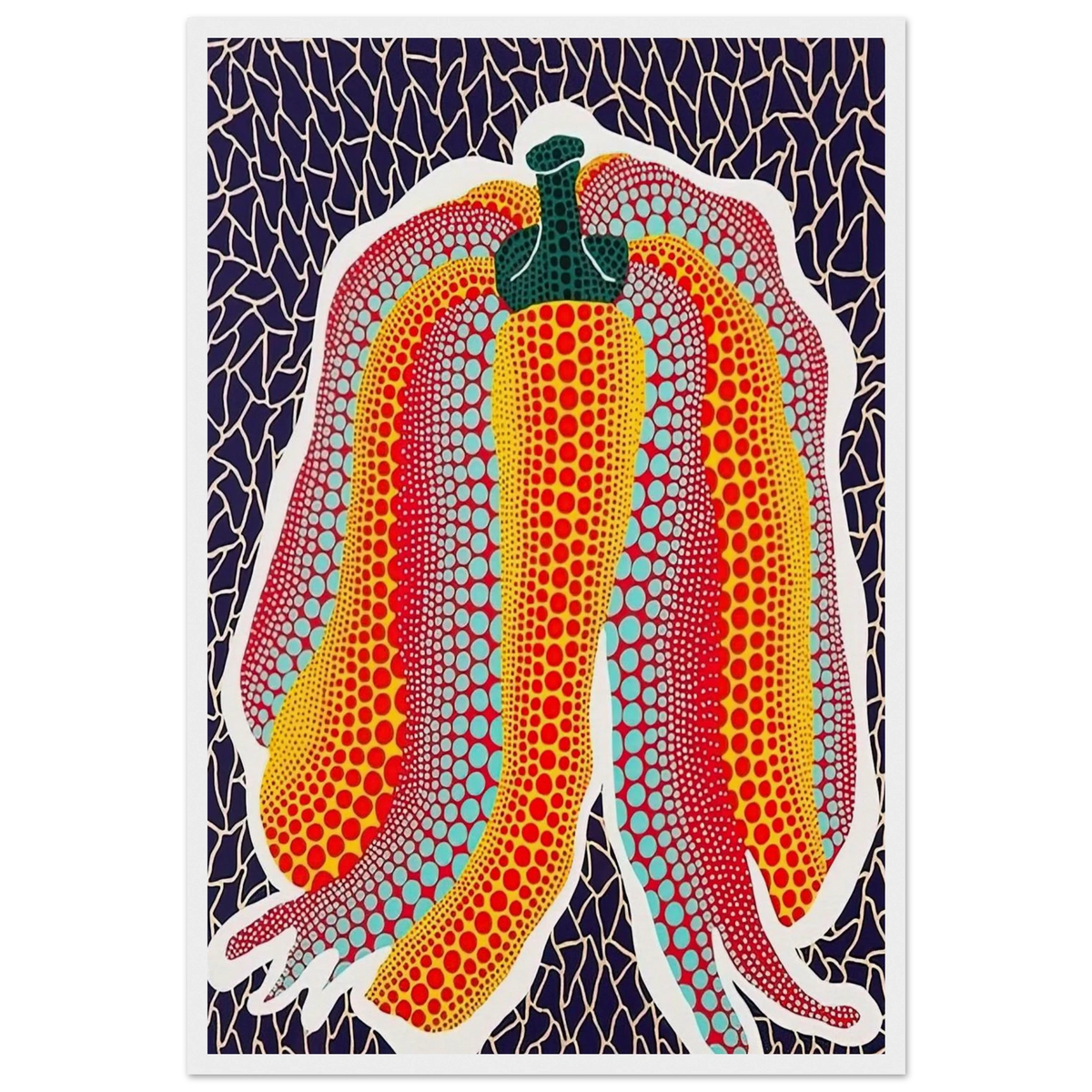PUMPKIN 1990 Framed Poster | Yayoi Kusama Framed Prints Wall Art | Yayoi Kusama Prints