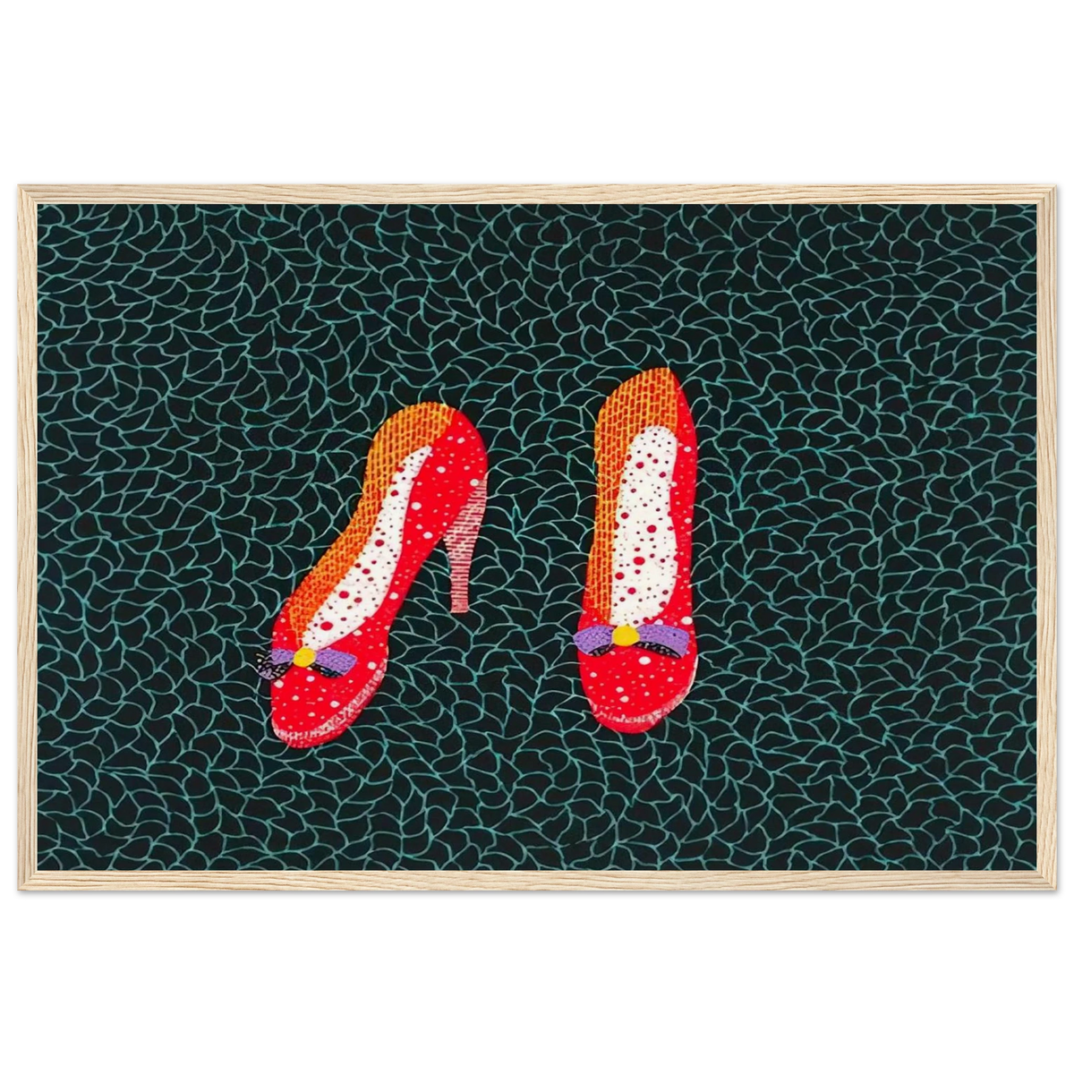 SHOES 1985 Framed Poster | Yayoi Kusama Framed Prints Wall Art | Yayoi Kusama Prints
