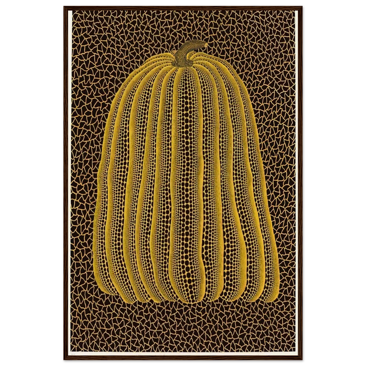 YELLOW PUMPKIN 1992 Framed Poster | Yayoi Kusama Framed Prints Wall Art | Yayoi Kusama Prints