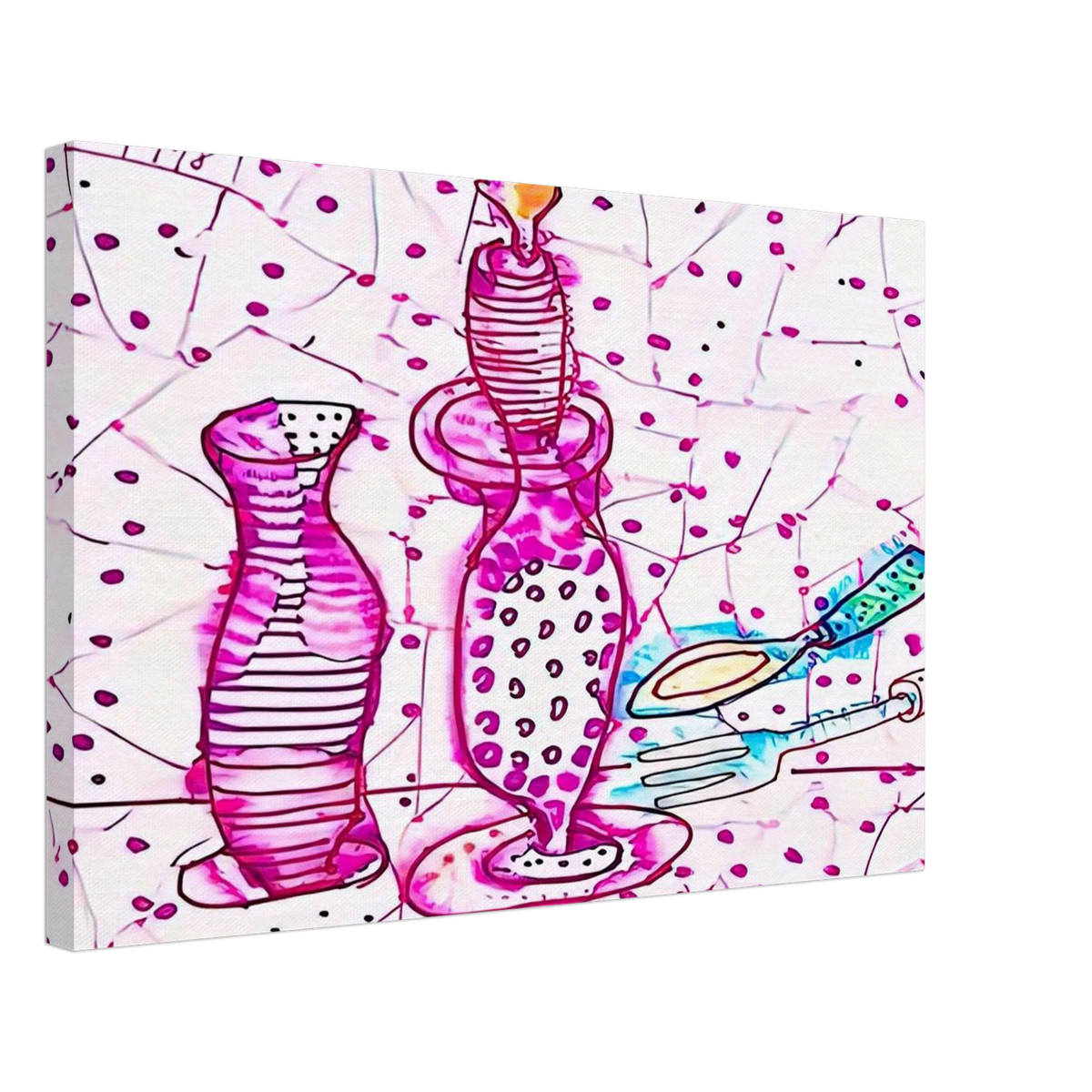 STILL LIFE OF CANDLESTICK 1978 Canvas | Yayoi Kusama Canvas | Yayoi Kusama Prints