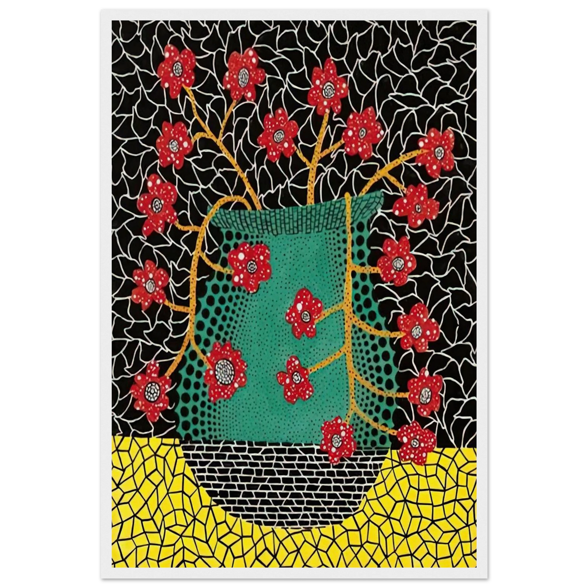 FLOWERS 1983 Framed Poster | Yayoi Kusama Framed Prints Wall Art | Yayoi Kusama Prints