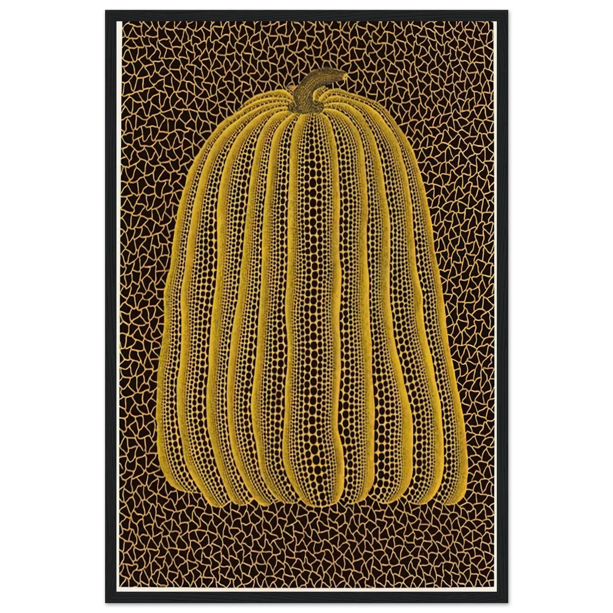 YELLOW PUMPKIN 1992 Framed Poster | Yayoi Kusama Framed Prints Wall Art | Yayoi Kusama Prints