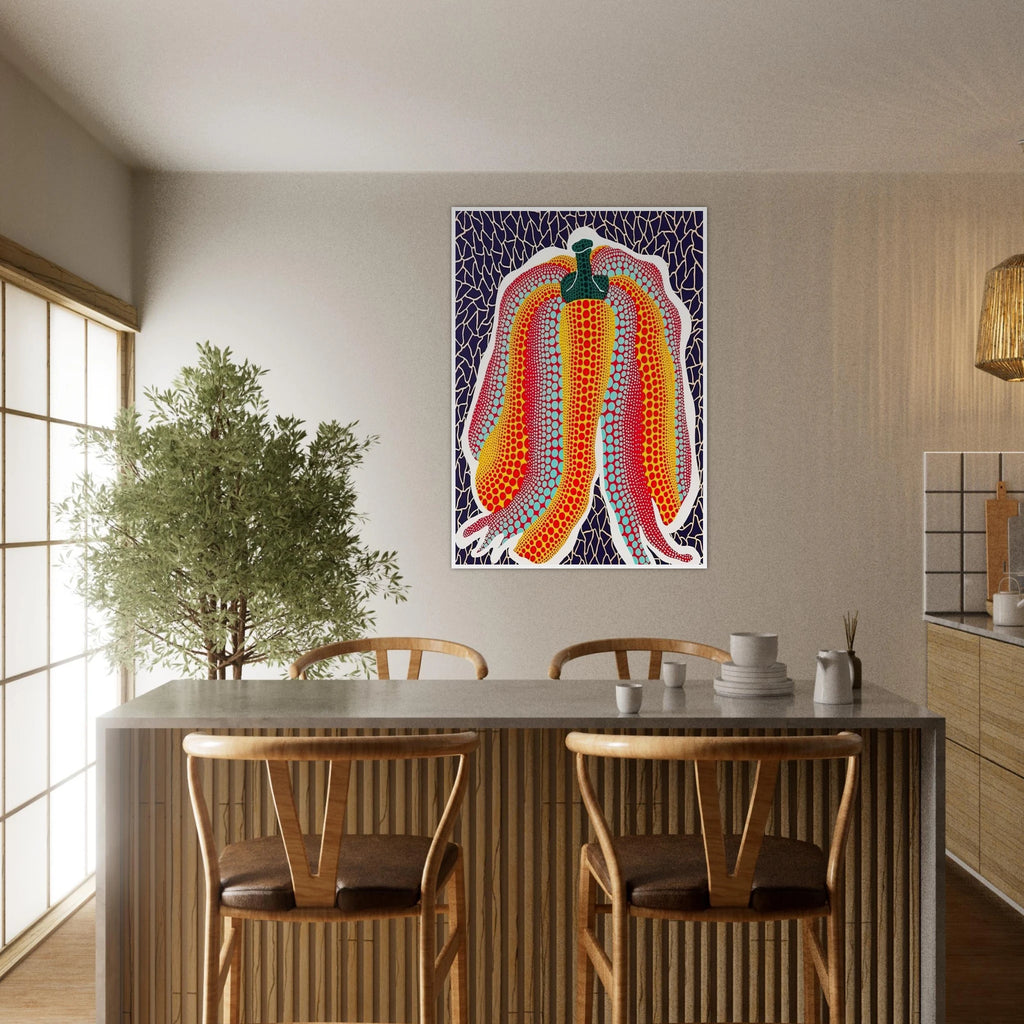 PUMPKIN 1990 Framed Poster | Yayoi Kusama Framed Prints Wall Art | Yayoi Kusama Prints
