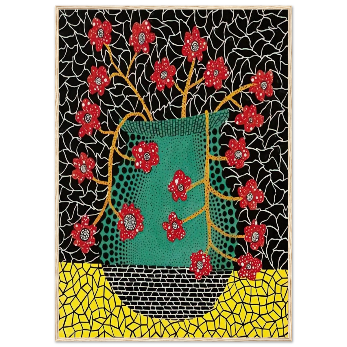 FLOWERS 1983 Framed Poster | Yayoi Kusama Framed Prints Wall Art | Yayoi Kusama Prints