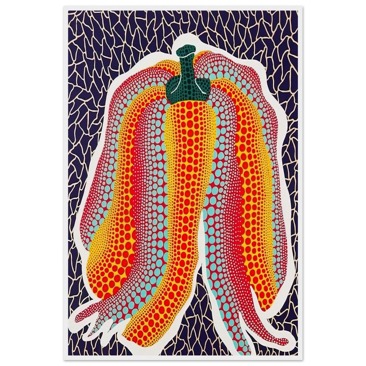 PUMPKIN 1990 Framed Poster | Yayoi Kusama Framed Prints Wall Art | Yayoi Kusama Prints