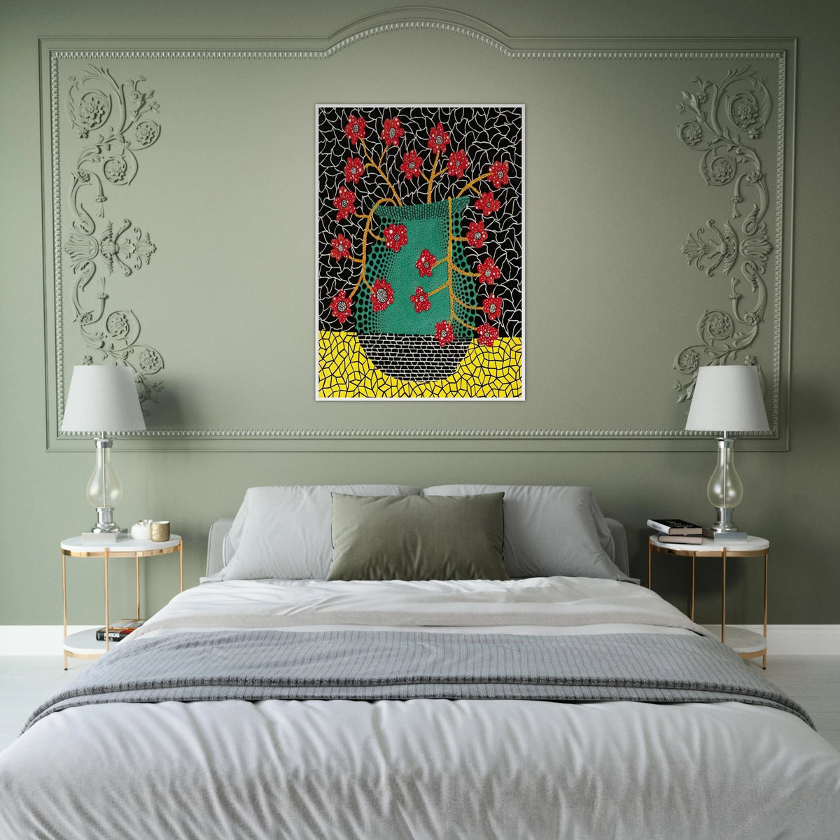 FLOWERS 1983 Framed Poster | Yayoi Kusama Framed Prints Wall Art | Yayoi Kusama Prints